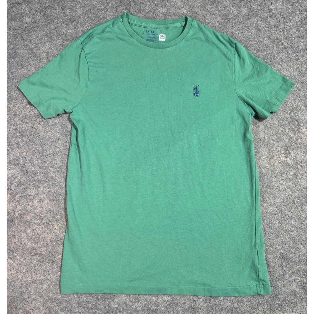 Polo Ralph Lauren Mens Small Green Short Sleeve Crewneck Pony Logo T-Shirt